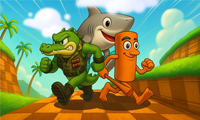 Crocodilo Tralalero Run Game Online - Free Adventure Platformer
