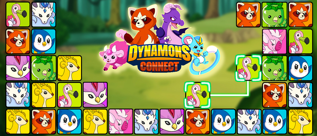 Dynamons Connect Game Online - Free Puzzle Matching Game